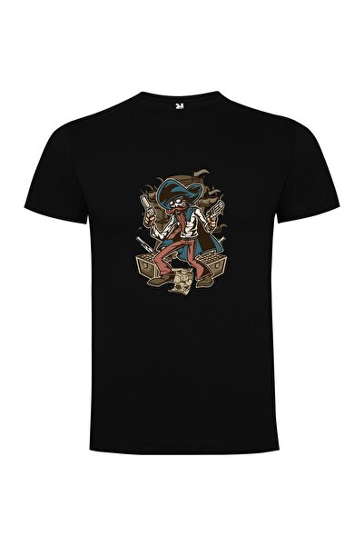 iLovePrints Pirate Skeleton Gunslinger Tshirt