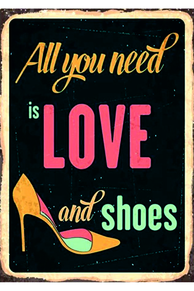 Lucena Love And Shoes Tablou decorativ din lemn MDF, decor de perete, pictură...