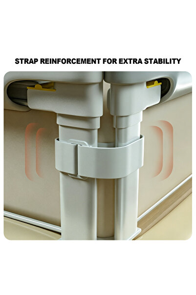 Vitakit One-Side Lift Baby Bed Rail, Detachable Top Bar Anti-Fall Bed Guardrail