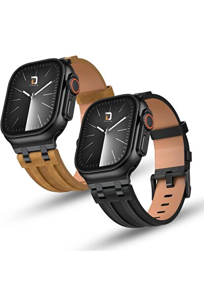 dado Top Grain Crazy Horse Leather Band Compatible with Apple Watch Ultra 3/2...