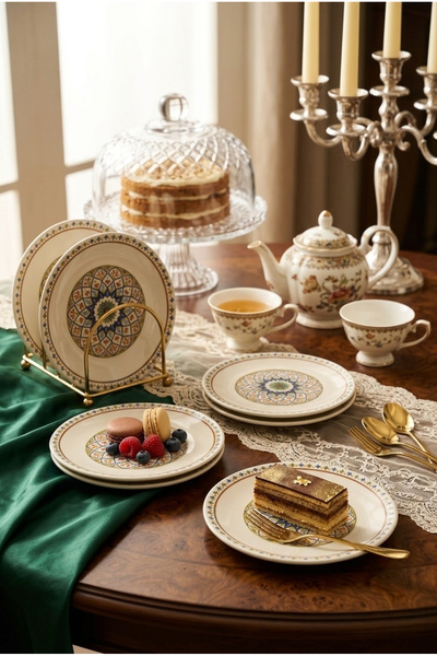 keraplus Sapphire Royal Professional 6-Piece Cake Plate Set (20 cm)