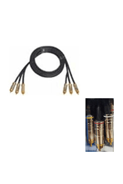 Generic Protegy Καλώδιο 3 RCA – 3 RCA με Επιχρυσωμένα βύσματα, 1.5m, Μαύρο