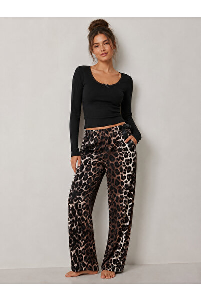 Lady Queen Bambu Likralı Ring Viskon Pijama Altı