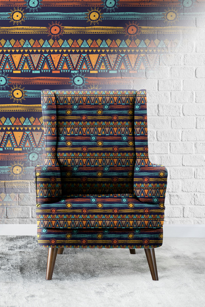 Vagonik Țesătură pentru tapițerie cu imprimeu digital Boho 03, de calitate, c...