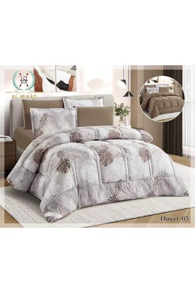 ALMIADD مفرش سرير صيفي مشجر -نفرين - 6 قطع -مقاس 230*250- مايكروفيبر -وجهين
