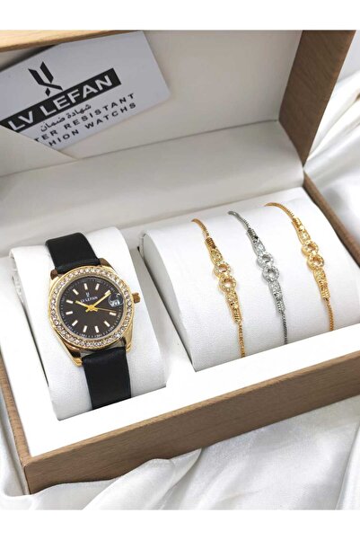 STRIVA Lifan Watch Women's Watch Set Lv Lefan Fashion Crystal-Encrusted Brace...