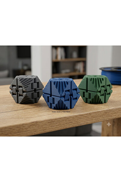 Boogey Geometrik Küp Puzzle (Renk Karışık Gönderilmektedir)