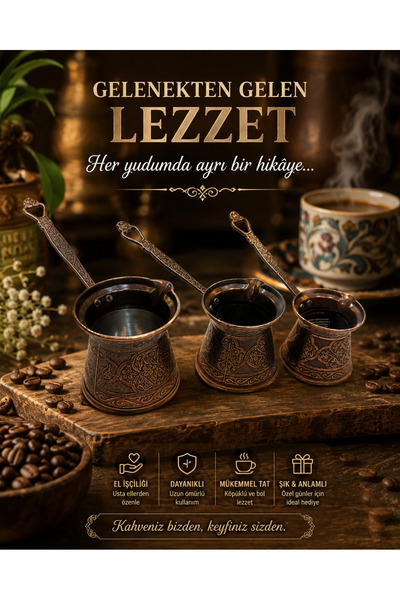 seymen bıçakçılık طقم قهوة تركي منقوش على الطراز العثماني مكون من 3 قطع - سر ...
