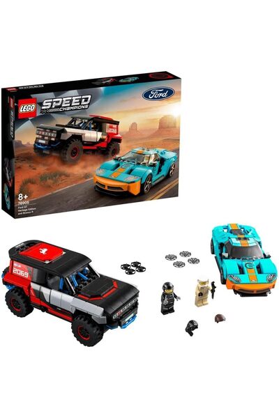 LEGO مجموعة بناء سيارات سبيد تشامبيونز فورد جي تي هيريتيج إديشن وبرونكو آر 76...