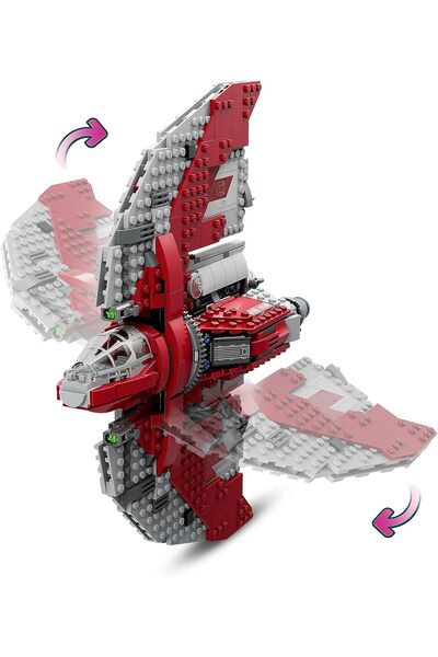 LEGO 75362 مجموعة مركبة ستار وورز T-6 جيدي شاتل لشخصية أسوكا تانو، لعبة مركبة...