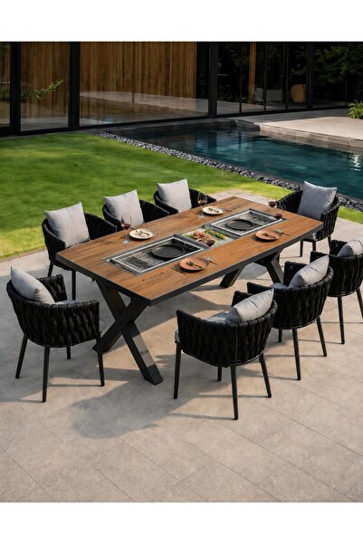 larissa design bahçe masa takımı (özel tasarım barbekü)masa ve sandalye seçen...