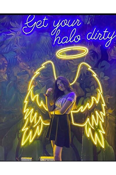 NEON IŞIKLI MELEK KANATLARI