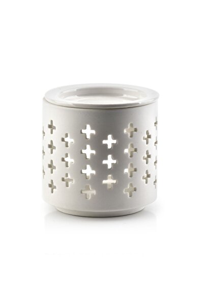 MONDEX Arzător de ulei parfumat ceramic Vesta 7.3x7.3x7.5 cm Alb Mat 1 buc.