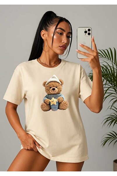 tkn your style Tricou de damă cu imprimeu cu ursuleț înstelat