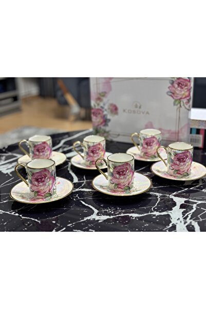 Kosova PEARL FLOWER KAHVE FİNCAN TAKIMI