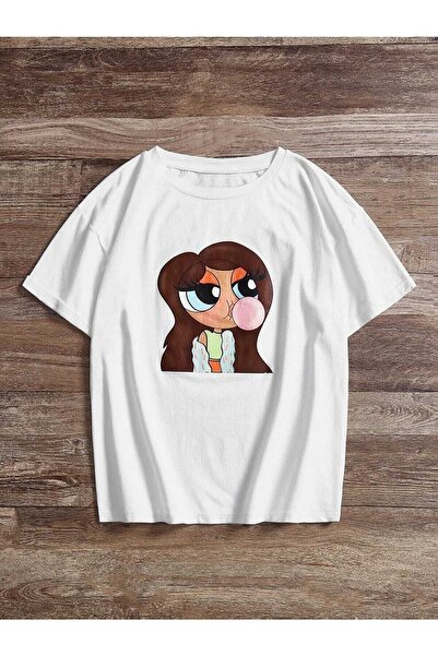 JENOLAN Žene / Devojke Gummy Girl majica sa printom, oversize, Salas Boyfriend