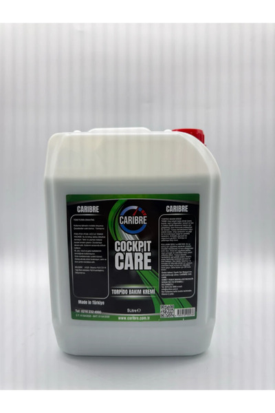 Caribre Torpido Plastik ve İç Trim Bakım Koruma Kremi 5 Litre Parlak Görünüm