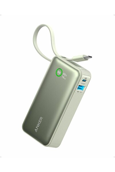 Anker Nano 545 10000mAh 30W Power Bank cu cablu USB-C încorporat, Verde