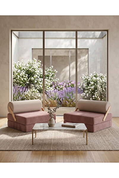 DECHOME 90x90 cm Modüler Sünger Koltuk | Yatak Olabilen, Hareketli Silindir S...