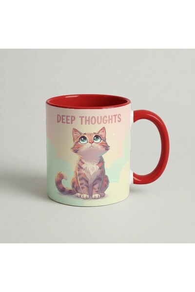 Petgifts Cana Cadou Personalizat Amuzanta Cu Mesaj Deep Thoughts - Ceramica 3...