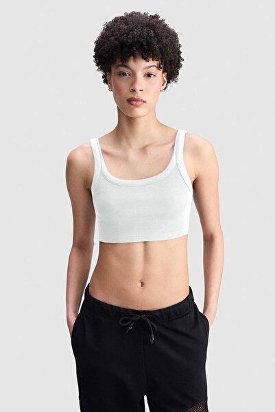 ecko unltd. Ecko Red Juliette Slim Fit U Neck Printed Women's White Bralet