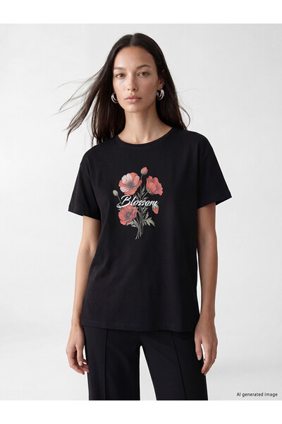 LC Waikiki Lcw Everyday Printed Cotton Women's T-Shirt