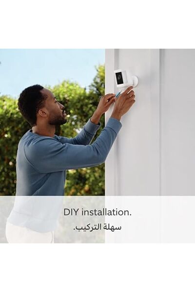 Ring بطارية كاميرا سبوت لايت من |   كاميرا أمان خارجية بدقة 1080p HD، مع خاصي...