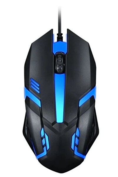 Osqar Oyuncu Mouse Usb Kablolu Gaming Rgb Işıklı Fare 1200dpi Siyah Mat