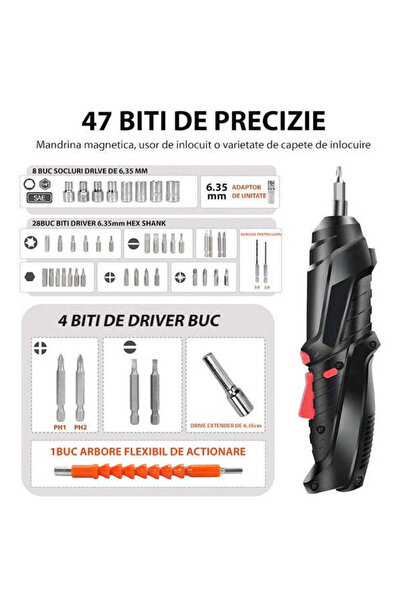 DEMAHO Surubelnita Electrica DEMAHO, fara Fir - 6 Nm Cuplu, Li-Ion 1800mAh, Maner Ajustabil