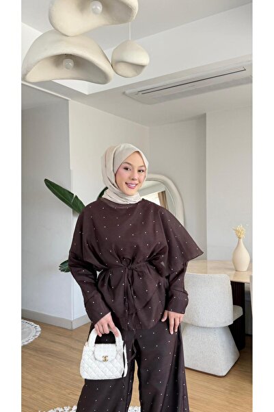 NİLNUR MODA طقم نسائي من مارسيلا بنمط البولكا دوت للموسم الجديد