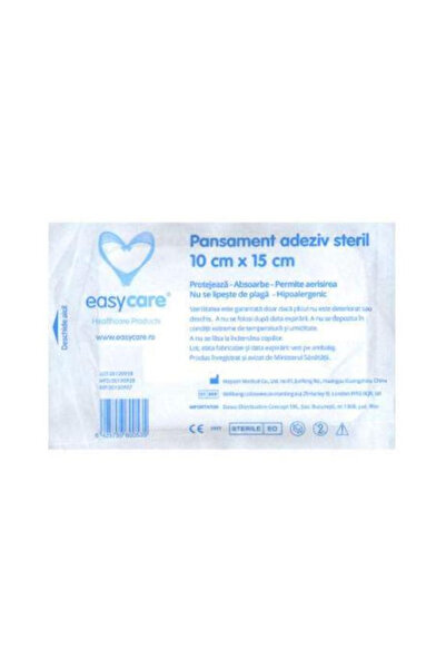 EASY CARE SOLUTIONS Pansament Adeziv Steril Easy Care, 10cm x 15cm