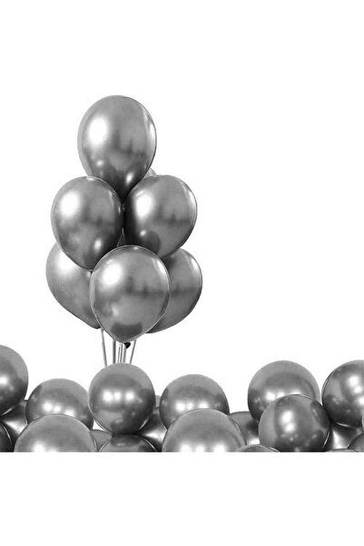 Marlon Balon 12 İnç Krom Gümüş (Silver) Balon 10'lu Paket - Partinize Modern ...