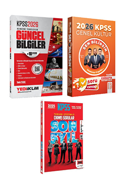 Yediiklim Yayınları KPSS 2026 Kendini Yenileyen Güncel Bilgiler+ Benim Hocam ...