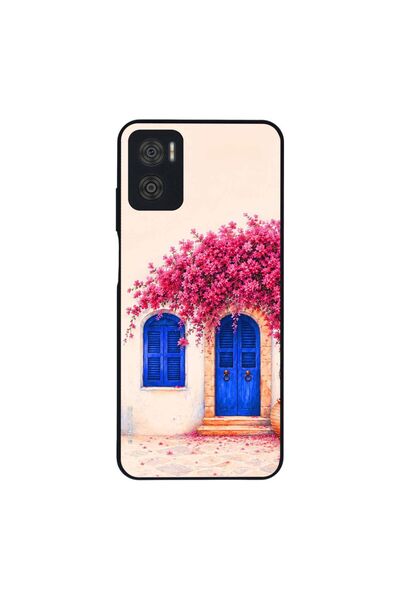 Sonique Θήκη Greek Island Muse Series για Motorola Moto E22 4G Ροζ Μπουκαμβίλια