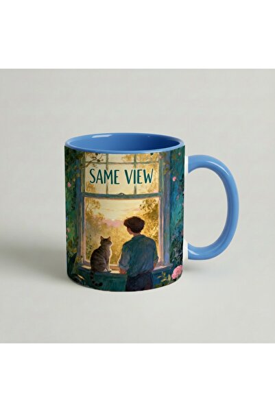 Petgifts Cana Cadou Personalizat Amuzanta Cu Mesaj Same View - Ceramica 330 Ml
