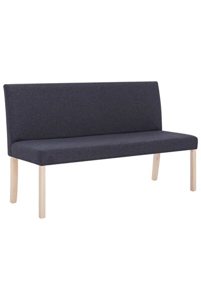 vidaxl Bancă, gri închis, 139,5 cm, poliester