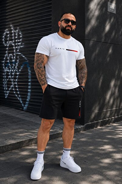 Gutsy T-Shirt Shorts Thin Summer Thin Paris Printed Women's / Men's Unisex Model