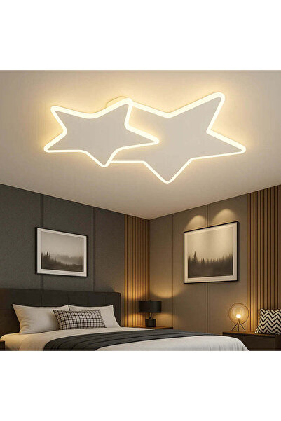 La Cucu Lustra LED cu telecomanda 41W, Stele, lumina Rece/Calda/Neutra, Dimab...