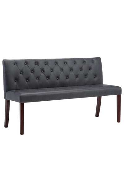 vidaxl Bancă, gri, 148,5 cm, velur