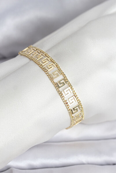 OGHAMAY 316L Steel Gold Color Maze Model Women's Bracelet