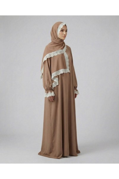 Secdeva Hijab Lace Detailed Prayer Dress