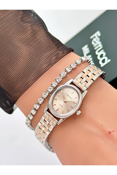 Ferrucci Steel Strap Minimal Case 2 Year Warranty 3 Atm Waterproof Women's Wr...