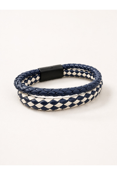 EL YAPIMI Natural Stone Leather Men's Bracelet