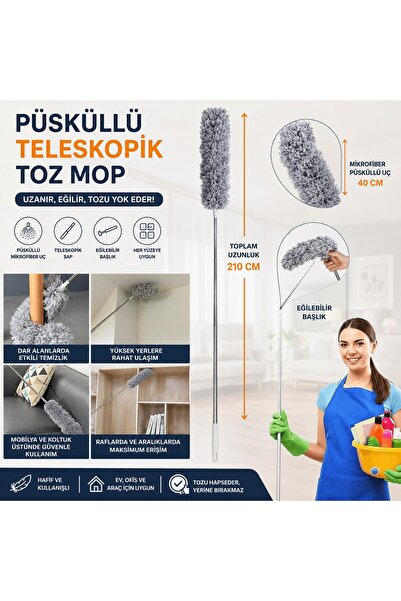Neler Geldi Neler Mikrofiber Püsküllü Manyetik Anti-Statik Toz Alma Mopu 210 ...