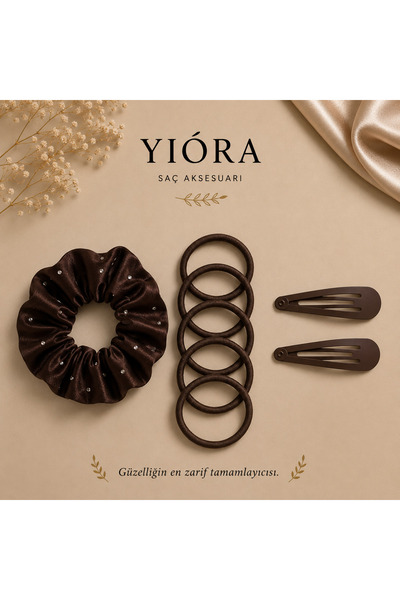 yiora Set de 8 catarame din cauciuc pentru femei (2 catarame laterale + 5 cat...
