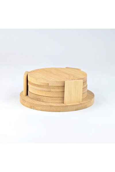 Nexa World Bamboo Coasters Blank Round 4 Pack - Unfinished Sublimation Coaste...
