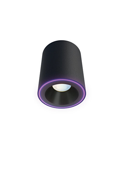 Calex Spot LED inteligent de tavan tip Halo 10 cm, RGB, Alb cald, Negru, 6.5W