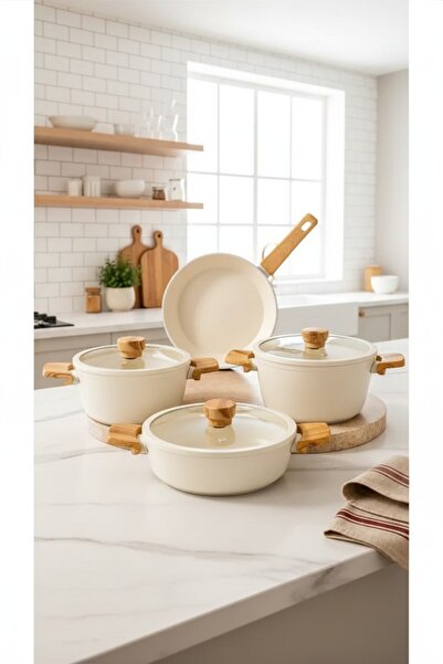 Pan City Diamond Premium Ceramic Coating Fireproof Non-Stick 7 Piece Cookware...