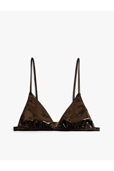 Koton Varak Baskılı Parlak Bralet Bikini Üstü