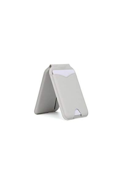 alphastore MagSafe Uyumlu Aynalı 3 Katlı Fonksiyonel Deri Kartlık Ve Telefon ...